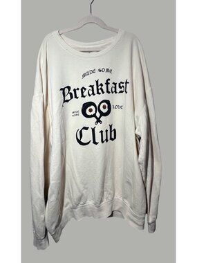 Kacey Musgraves Breakfast Club Sweatshirt Large Cream Graphic Pullover